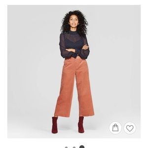 A New Day Cropped wide leg corduroy pant blush-10